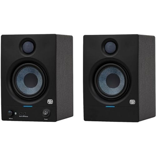  PreSonus 4.5-Inch 2-Way Active Studio Monitors Bundle with Isolation Pads for Speakers (2-Pack) and 1/4-Inch to 1/4-Inch TRS Cable (6-Feet, 2-Pack) (4 Items)