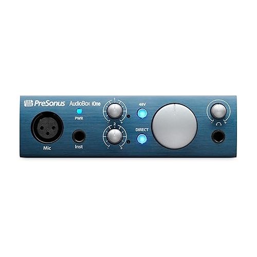  PreSonus AudioBox iOne 2x2 USB/iPad Audio Interface with Studio One Artist and Ableton Live Lite DAW Recording Software