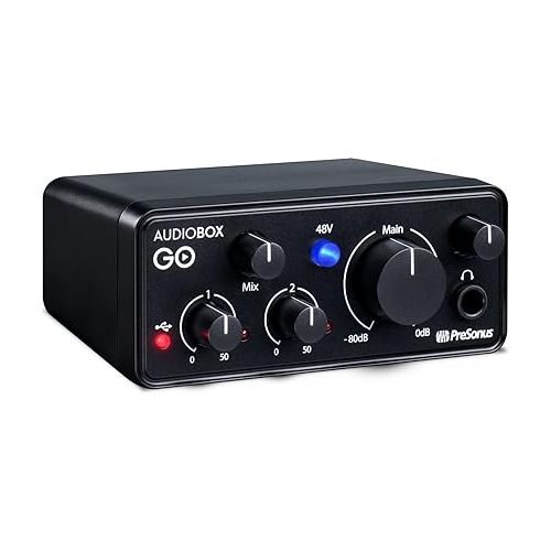  PreSonus AudioBox GO | USB-C Audio Interface for Music Production with Studio One DAW Recording Software, Music Tutorials, Sound Samples and Virtual Instruments Studio Bundle