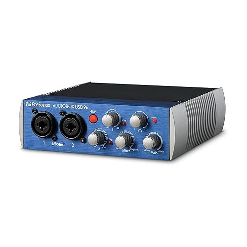  Presonus AudioBox 96 USB 2.0 Audio Interface Studio Bundle with Studio One Artist Software Pack