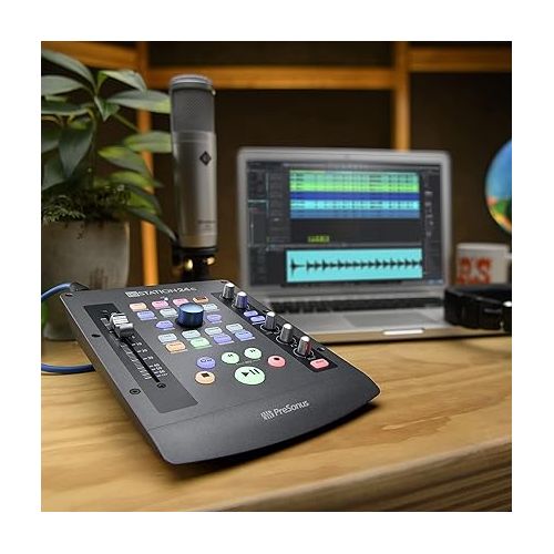  PreSonus ioStation 24c 2x2, 192 kHz, USB Audio Interface and Production Controller with Studio One Artist and Ableton Live Lite DAW Recording Software