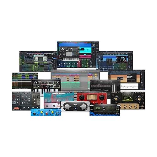  PreSonus Studio 24c 2x2 USB Audio Interface with Newest Version Studio One Artist Software Pack & New Designed Eris 3.5 Studio Monitors, ATOM MIDI Pad Controller, Boom Arm & Isolation Recording Shield