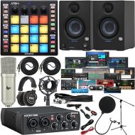 Presonus AudioBox 96 USB Audio/MIDI Interface with New Designed Eris 3.5 Studio Monitors Includes Newest Version Software Pack, ATOM MIDI Pad Controller