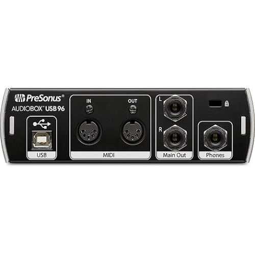  PreSonus AudioBox USB 96 USB Audio Interface 2-Channel 24-bit/96kHz USB 2.0 Recording with 2 Instrument/Microphone Preamps with Gravity Magnet Phone Holder and EMB XLR Bundle