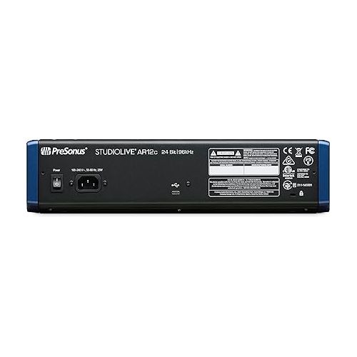  PreSonus StudioLive AR12c 14-Channel USB-C Hybrid Digital/Analog Performance Mixer, Unpowered