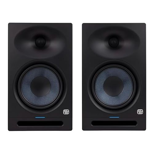  PreSonus Eris Studio 8-inch Studio Monitor with Acoustic Accuracy Bundle with 1/4-Inch TRS Instrument Cables, 1/4-Inch TRS to XLR Male, and Speakers Isolation Pads (7 Items)