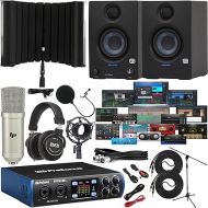 PreSonus Studio 26c 2x4 USB-C Audio/MIDI Interface with New Designed Eris E3.5 Studio Monitors and with Studio One Artist Software Pack & Isolation Recording Shield