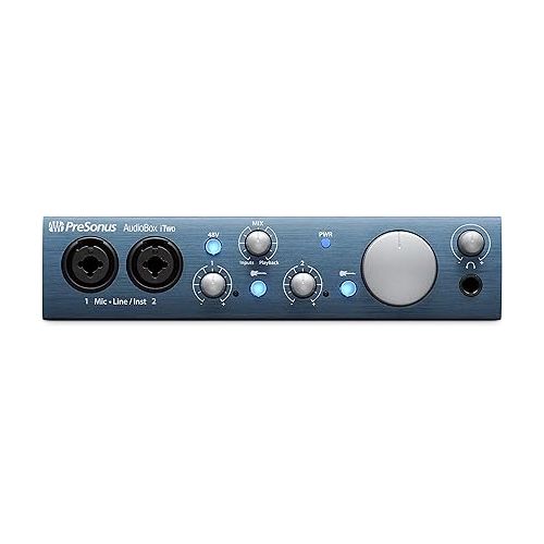  PreSonus AudioBox iTwo Studio USB 2.0 Recording Bundle with Interface, Headphones, Microphone and Studio One software