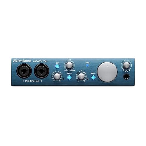  PreSonus AudioBox iTwo 2x2 USB/iPad Audio Interface with Studio One Artist and Ableton Live Lite DAW Recording Software