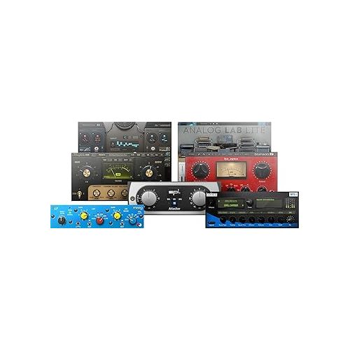  PreSonus AudioBox 96 Audio Interface (Blue or Black) Complete Bundle with Studio One Artist Software Pack w/Eris 3.5 BT Pair Studio Bluetooth Monitors, Condenser Microphone, 1/4” Instrument Cables