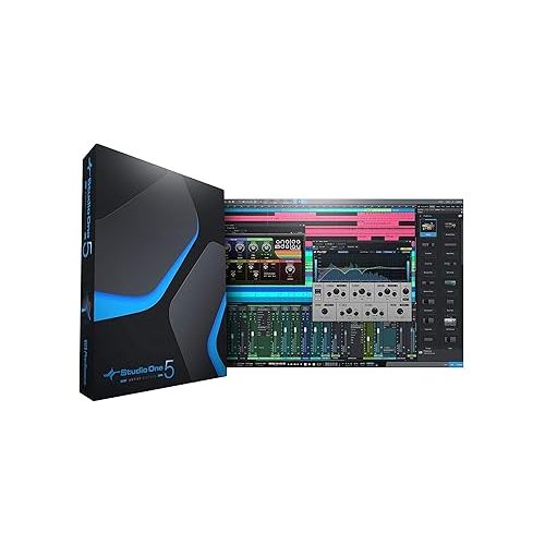  PreSonus AudioBox 96 Audio Interface (Blue or Black) Complete Bundle with Studio One Artist Software Pack w/Eris 3.5 BT Pair Studio Bluetooth Monitors, Condenser Microphone, 1/4” Instrument Cables