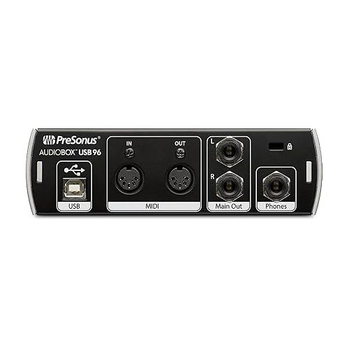  Presonus AudioBox 96 Audio Interface (May Vary Blue or Black) Full Studio Bundle with Studio One Artist Software Pack w/Mackie CR3 Pair Studio Monitors and 1/4” Instrument Cables, Usb