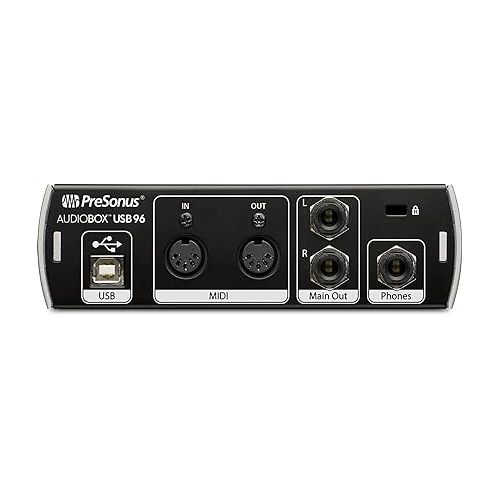  Presonus AudioBox 96 Audio Interface (May Vary Blue or Black) Full Studio Bundle with Studio One Artist Software Pack w/Eris 3.5 Pair Studio Monitors and 1/4” TRS to TRS Instrument Cable