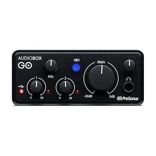  PreSonus AudioBox GO USB-C Audio Interface with Newest Version Studio One Artist Software Pack & Isolation Recording Shield with CR3-X Studio Monitors