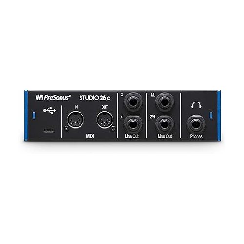  PreSonus Studio 26c 2x4 USB Audio/MIDI Interface with with Newest Version Studio One Artist Software Pack and Lyxpro Condenser Microphone Kit