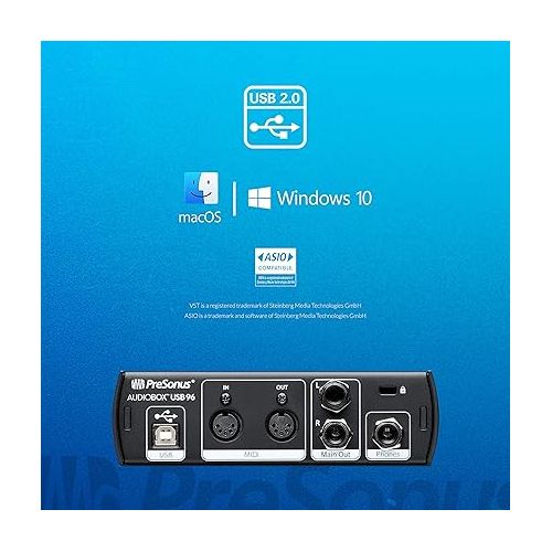  PreSonus AudioBox 96 25th Anniversary Studio Recording Bundle with Studio One Artist DAW Music Production Software