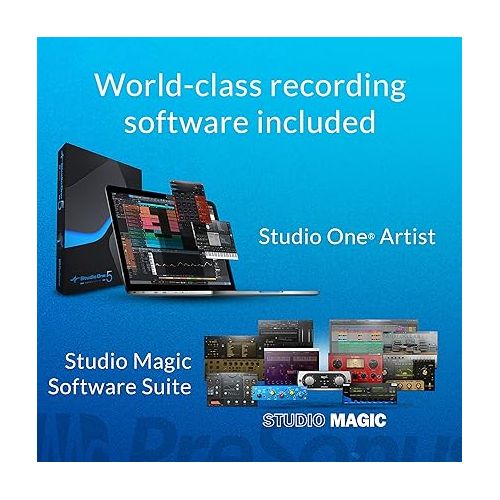  PreSonus AudioBox 96 25th Anniversary Studio Recording Bundle with Studio One Artist DAW Music Production Software