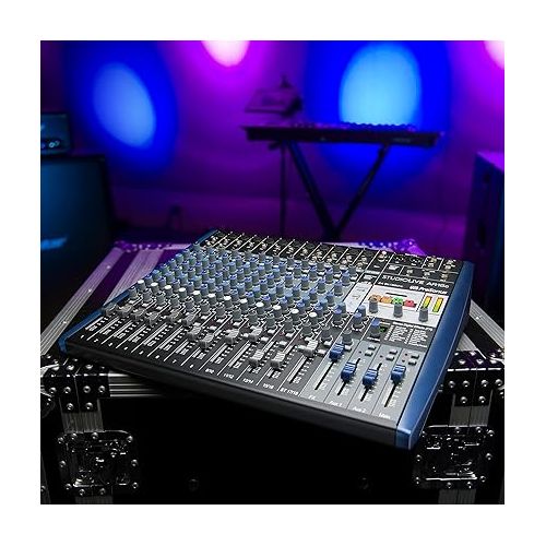  PreSonus StudioLive AR16c 18-Channel USB-C Hybrid Digital/Analog Performance Mixer, Unpowered