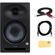 PreSonus Eris Studio 8 8-inch 2-Way Active Studio Monitors with EBM Waveguide Bundle with Stereo Breakout Cable, XLR Cable, and Austin Bazaar Polishing Cloth