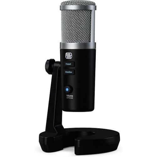  PreSonus Revelator USB Condenser Microphone for podcasting, live streaming, with built-in voice effects plus loopback mixer for gaming, casting, and recording interviews over Skype, Zoom, Discord