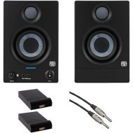 PreSonus Eris 3.5BT Gen 2 Powered 3.5-Inch 50W Bluetooth Power Desktop Speakers Bundle with Pair of Auray IP-S Small Isolation Pad and 1/4
