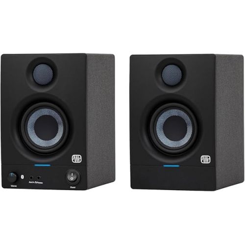  PreSonus Eris 3.5BT Gen 2 Powered 3.5-Inch 50W Bluetooth Power Desktop Speakers Bundle with Pair of Auray IP-S Small Isolation Pad and 1/4