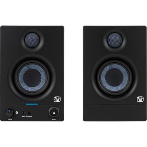  PreSonus Eris 3.5BT Gen 2 Powered 3.5-Inch 50W Bluetooth Power Desktop Speakers Bundle with Pair of Auray IP-S Small Isolation Pad and 1/4