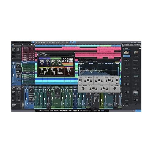  Presonus AudioBox 96 Audio Interface (May Vary Blue or Black) Complete Studio Bundle with Studio One Artist Software Pack w/Eris 3.5 Pair Studio Monitors, Condenser Microphone, 1/4” Instrument Cables