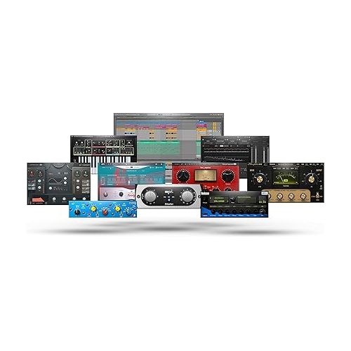  PreSonus Studio 24c 2x2 Audio/MIDI Interface Complete Studio Bundle with Software Kit, ATOM MIDI/Production Pad Controller, CR3-X Pair Monitors & Adjustable Suspension Boom Arm + HD7 Headphones