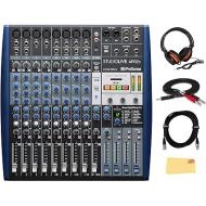 PreSonus StudioLive AR12c USB-C 14-Channel Hybrid Performance and Recording Mixer Bundle with Headphone, 2 XLR Cable, 2 TRS Cable, 2 Quarter-Inch Jack Cable and Polishing Cloth