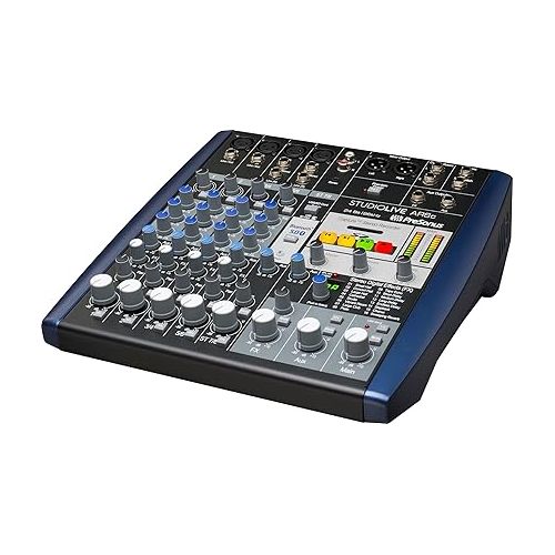  PreSonus StudioLive AR8c USB Type-C 8-Channel Hybrid Performance and Recording Mixer Bundle with Headphone, 2 X Stereo Breakout Cables, 2 X TRS Cables, 2 X Instrument Cables, and Polishing Cloth