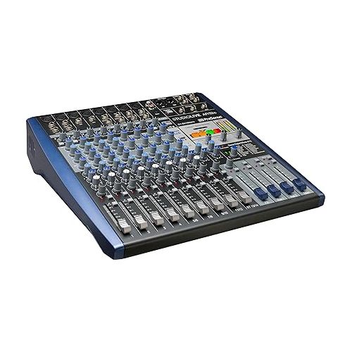  PreSonus StudioLive AR12c USB-C 14-Channel Hybrid Performance and Recording Mixer Bundle with Headphone, 2 XLR Cable, 2 TRS Cable, 2 Quarter-Inch Jack Cable and Polishing Cloth
