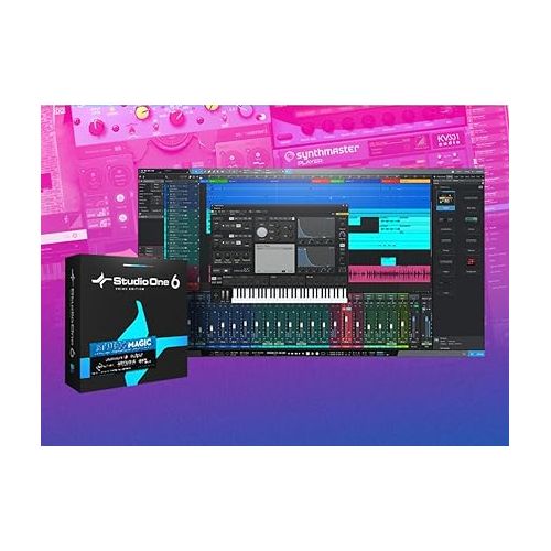  PreSonus Studio 24c 2x2 USB-C Audio/MIDI Interface with New Designed Eris E3.5 Studio Monitors Includes Software Kit, ATOM MIDI Pad Controller
