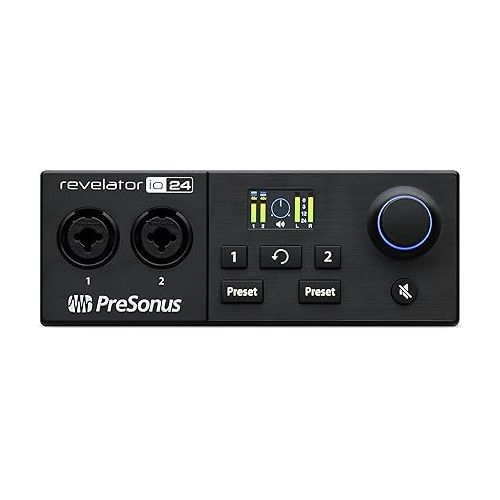  PreSonus Revelator io24 USB-C Compatible Audio Interface with Integrated Loopback Mixer and Effects for Streaming, Podcasting, and More