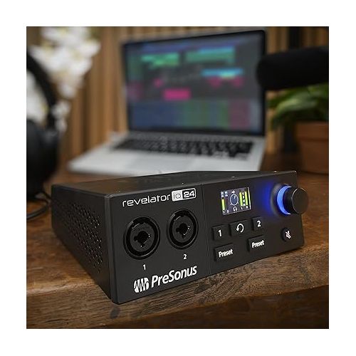  PreSonus Revelator io24 USB-C Compatible Audio Interface with Integrated Loopback Mixer and Effects for Streaming, Podcasting, and More