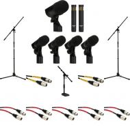 PreSonus DM-7 Drum Microphone Set Bundle with Stands and Cables