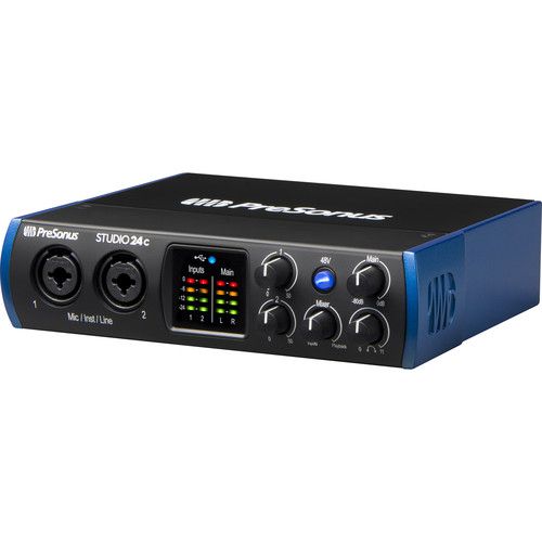  PreSonus Studio 24c Desktop 2x2 USB Type-C Audio/MIDI Interface