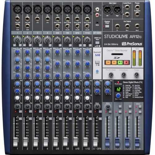  PRESONUS StudioLive SLM AR12C 12 Channel USB Recording Mixer+Drum Mics+Earbuds