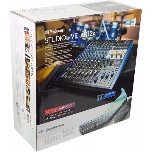  PRESONUS StudioLive SLM AR12C 12 Channel USB Recording Mixer+Drum Mics+Earbuds