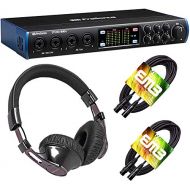 PreSonus Studio 1810c 18x8, 192 kHz, USB-C Audio Interface, 4 Mic Pres-6 Line Outs Headphone with Pair of EMB XLR Cable Bundle (1810C-EMB-BUNDLE1)