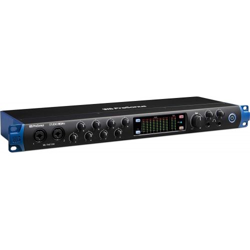  PreSonus Studio 1824c 18x20, 192 kHz, USB-C Audio Interface, 8 Mic Pres-10 Line Outs-ADAT + Mixing Headphone with Pair of EMB XLR Cable Bundle (1824C-TH02-EMBXLR)