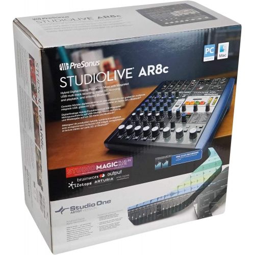  Presonus AR8 Podcast Studio Bundle w/Mics+Samson Headphones+Gooseneck Stands