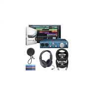 PreSonus AudioBox iTwo Audio Interface for Mac, Windows PC, iPad Bundle with Studio One Artist Software Download, Samson SR350 Headphones, 2x Blucoil 10 XLR Cables, Pop Filter, and