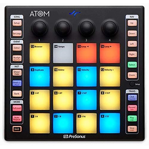  PRESONUS ATOM 16 Pad USB MIDI RGB DJ Controller+Software+Headphones+Mic+Cable