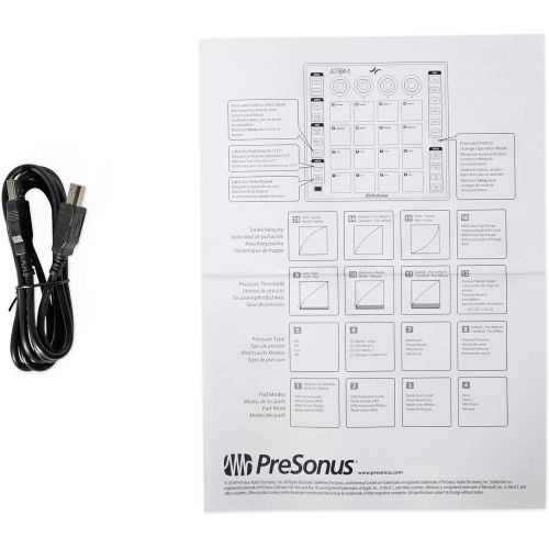  PRESONUS ATOM 16 Pad USB MIDI RGB DJ Controller+Software+Headphones+Mic+Cable