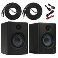 PreSonus Eris E4.5 Pair High-Definition 2-Way 4.5 Active Home/Studio Monitor Set w/ 2X Unbalanced RCA Cables and TRS Male/Male Instrument Cables