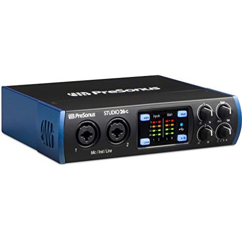  PreSonus Studio 26c 2x4, 192 kHz, USB-C Audio Interface, 2 Mic Pres-4 Line Outs