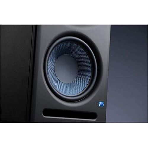  Pair of PreSonus Eris E8 XT 8 inch Powered Studio Monitor 8 with Woven Composite LF Driver, 1.25 Silk-Dome HF Driver, EBM Waveguide with Gravity Magnet Phone Holder and HD Headphon