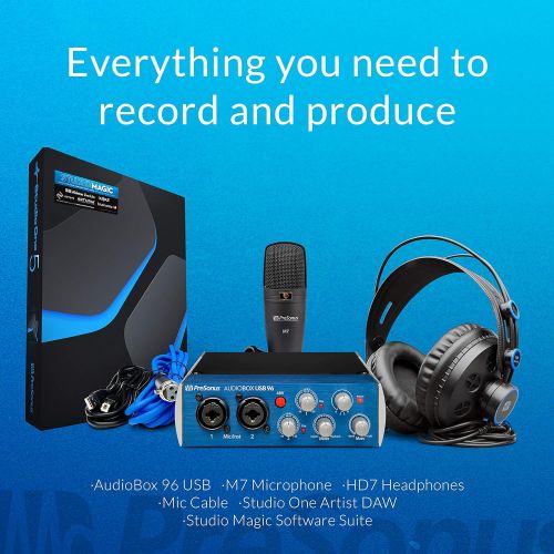  PreSonus AudioBox 96 Studio 25th Anniversary Edition with Studio One Artist and Ableton Live Lite DAW Recording Software