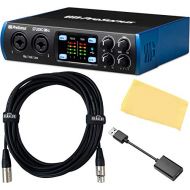 PreSonus Studio 26c 2x4 Audio Interface Bundle with XLR Cable, USB-C Adapter, and Austin Bazaar Polishing Cloth